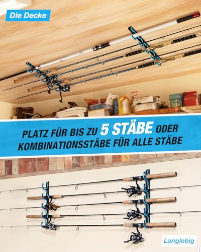 Fishing Rod Rack (Blue / 1 pack holds up 5 rods)