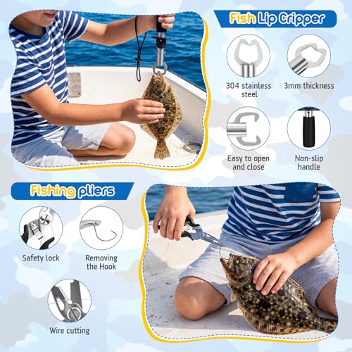 Kids Fishing Pole (Blue / 3.93 ft)