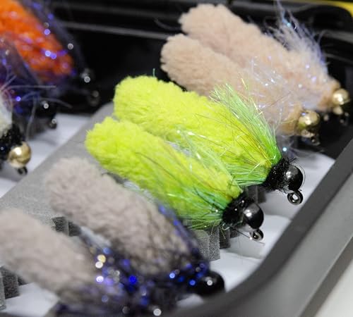 24/36/50/66 Premium Hand Tied Fly Fishing Flies Assortment | Waterproof Fly Boxes | Dry, Wet, Nymphs, Streamers, Wooly Buggers, Terrestrials | Trout, Bass Lure Set, Kit, Gift