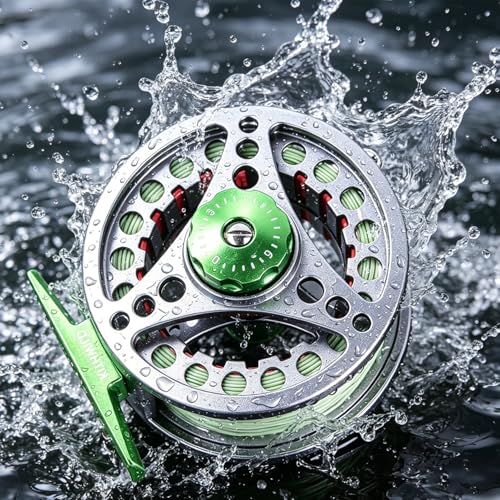 Fly Fishing Reel with Aluminum Alloy Body 5 (Green)