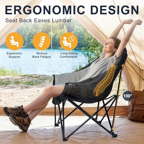 Oversized Camping Chair for Adults (Grey)