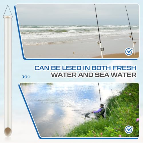 1 Pcs Tubular Sand Spikes for Surf Fishing PVC Surf Shore and Beach Fishing Rod Holder Sand Spike for Beaches (36 Inch)
