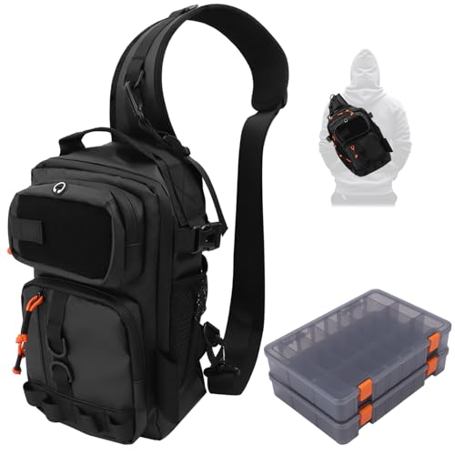 Pond Fishing Sling Backpack Tackle Storage Bag
