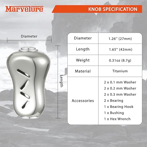 Titanium Knob 1.06 inches (Silver)