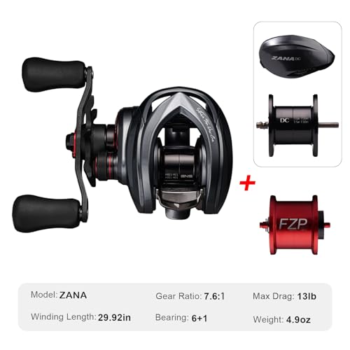 PURELURE Zana BFS Baitcaster Reel 13LB Drag Fishing Reels for Trout Panfish (ZANA-13LB / Left Hand)