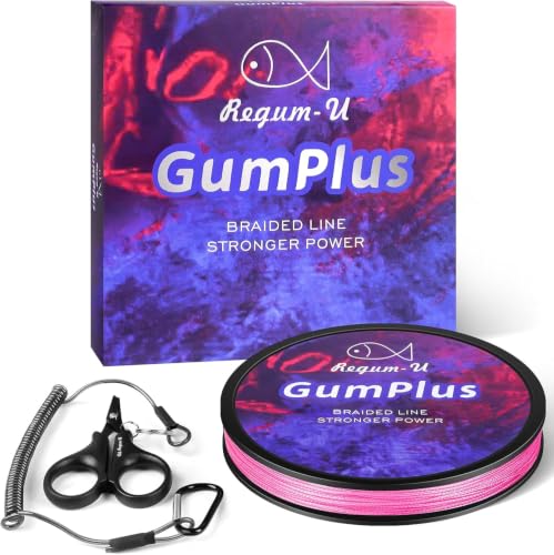 Gummax 8 Strand Braided Fishing Line (Pink / 150 Yards / 12 LB)