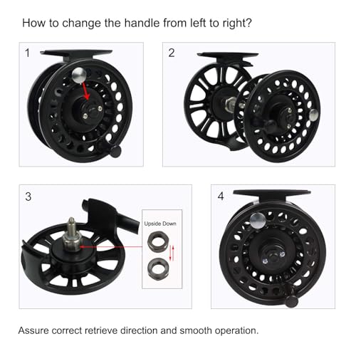 HVCE Graphite Fly Reel Center Drag System Classic III Graphite 3