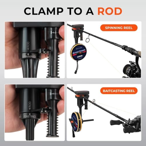 Kalibrate Portable Fishing Line Spooler (G: Line Spooler - Black (Rod & Table Mode))