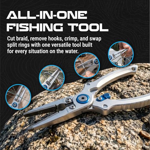 Aluminum Fishing Pliers with Tungsten Carbide Cutters