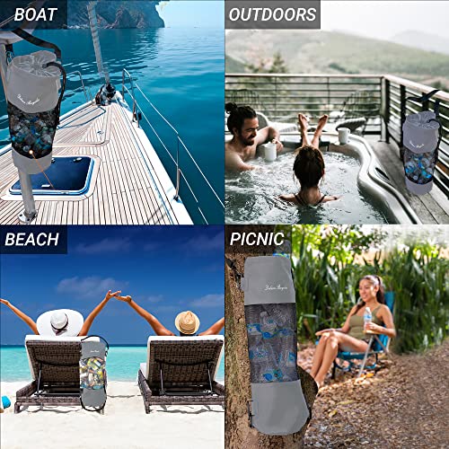 Portable Mesh Trash Bag for Boat (Grey)