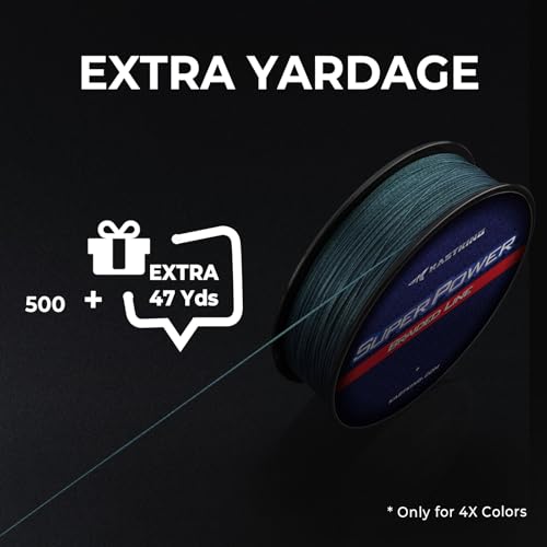 Superpower Braided Fishing Line (X4-Low-Vis Gray / 50LB(500 Yds))