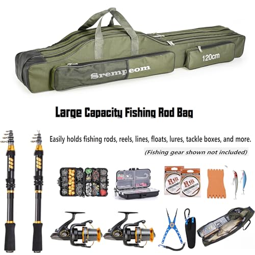 3 Layers Fishing Pole Bag (Green / 120cm/47.2in)