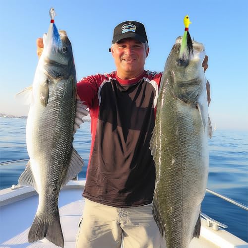 10 Pcs Bucktail Jigs Saltwater Hair Jig Fishing Lures (3 oz)