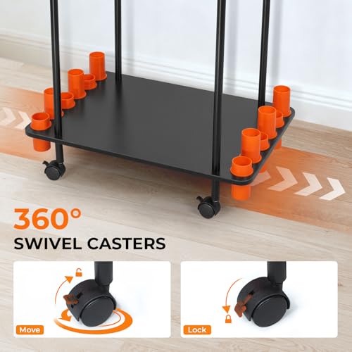 Gear Trolley V12 Mobile Fishing Rod Holder for 12 Rods or Combos (B:Pro Model (12 Rods))