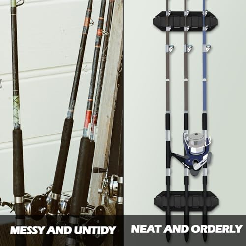 4 Pcs Rod Holders Fishing Boat Pole Holder (Black / 7.8 Inch)