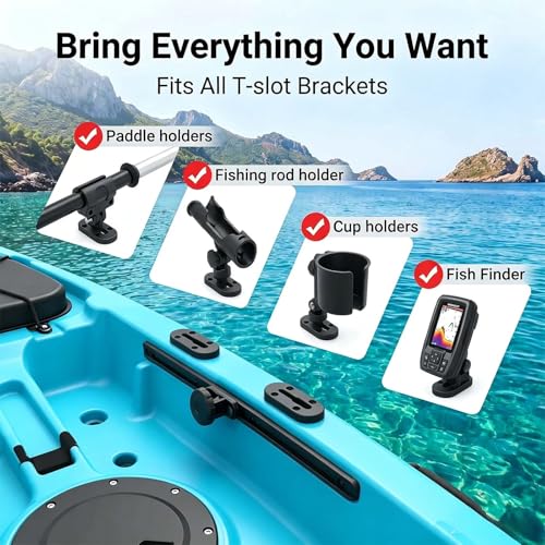 Kayak Track Low Profile Kayak Rail Mount (4 Inch，2 Pcs)
