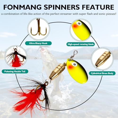 Fishing Lure Spinners (A-12Pcs Spinnerbaits)
