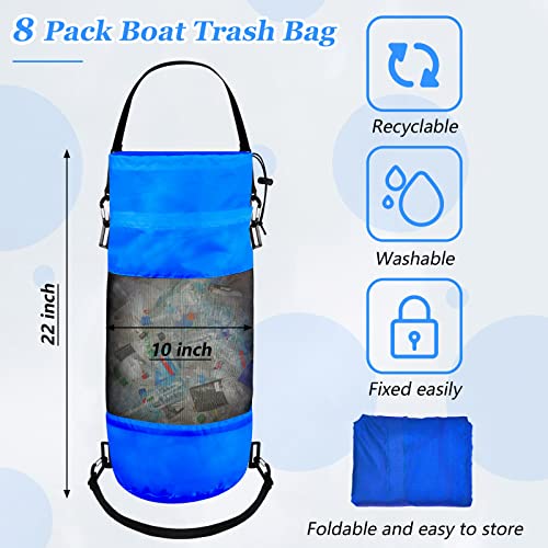 5 8 Pcs Portable Boat Trash Bags Container Mesh Trash Bags Can Reusable Garbage Container for Men Women Adults Kayak Camper Fishing Sea