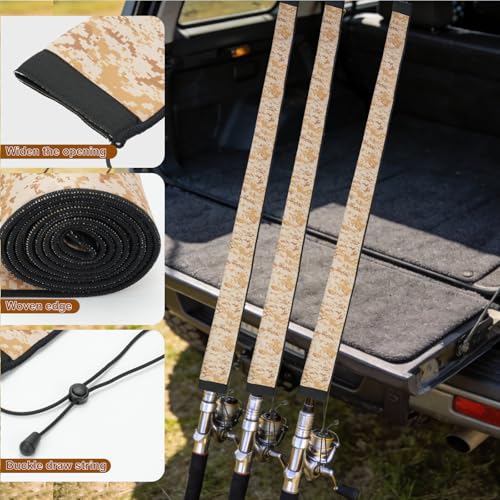 Premium Neoprene Fishing Rod Sleeves (68" / 2-Desert Camo)