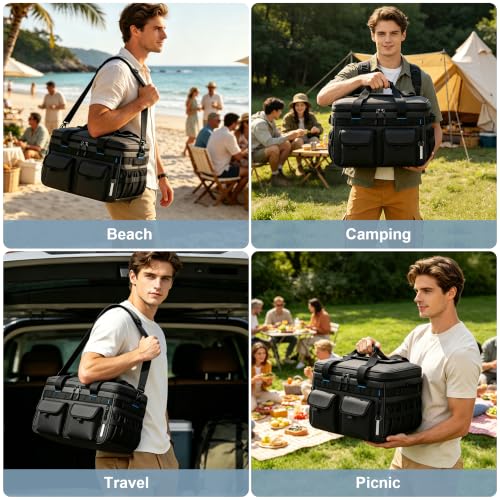 48 60 Can Insulated Soft Sided Collapsible Cooler Bag Ice Chest