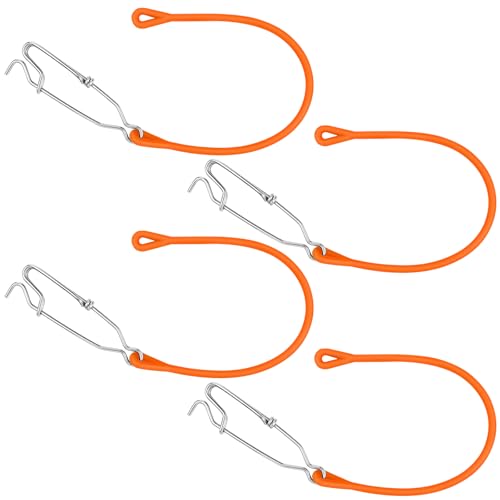 4pcs Fishing Downrigger Weight Snubber with Release Snap (Orange)
