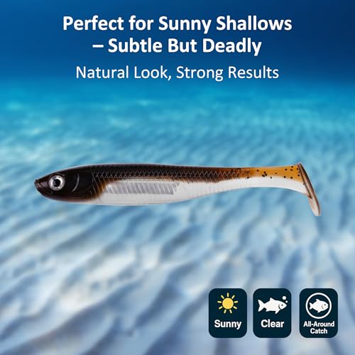Paddle Tail Swimbait Fishing Lures for Bass Fishing (Pumpkin)