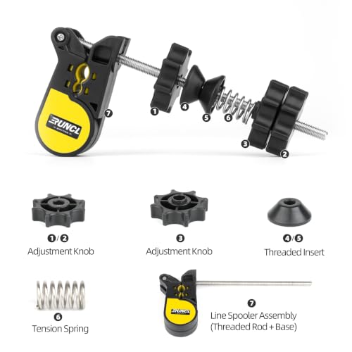 Portable Fishing Line Spooler (Yellow)