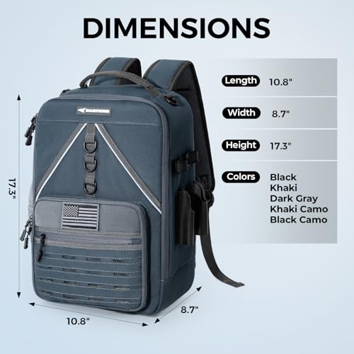 KastMate Fishing Backpack With 2 Rod Holders (E: Dark Gray)