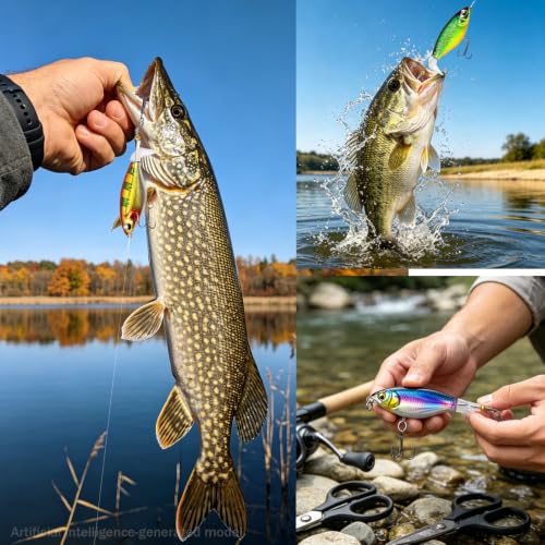 Topwater Fishing Lures with Rotating Tail