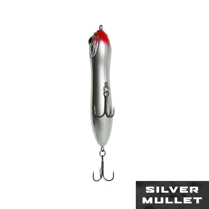 Topwater Co Tide Walker Jr Walking Topwater Fishing Lure (Silver Mullet Jr)
