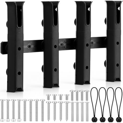 Adjustable Fishing Rod Holders for Golf Cart (Black)