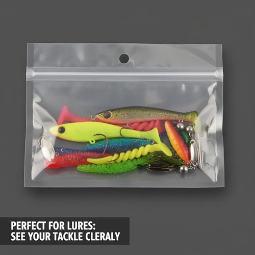100 Pack Soft Plastic Baits Bags 6.7"x5.5" (6.7" x 5.5")