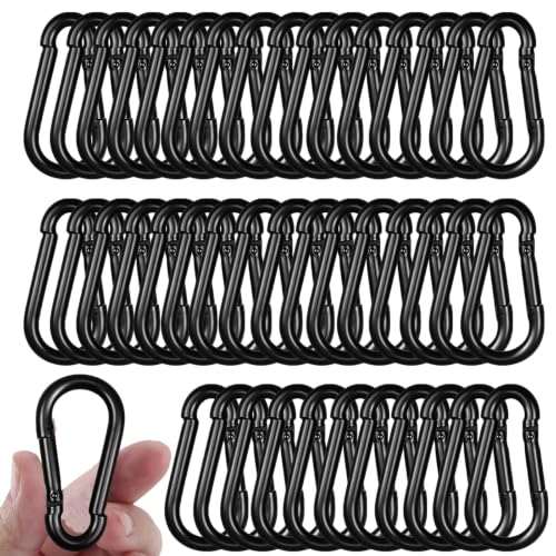 40PCS Carabiner Clips (Black / 40PCS-M6)