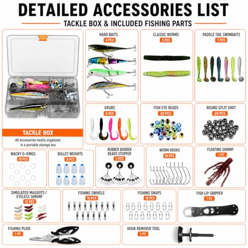 All in One Fishing Chest Pack Tackle Bag with Tackle Box