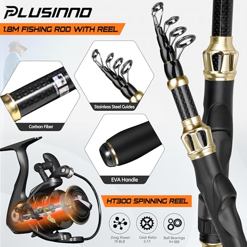 Fishing Gear Full Fishing kit Include Fishing Rod and Reel Combo (Orange Fishing Combo With Fishing Net)