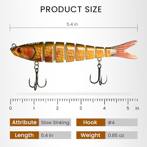 5 pcs Multi Jointed Swimbaits (5 pcs Swimbaits Dark Set)