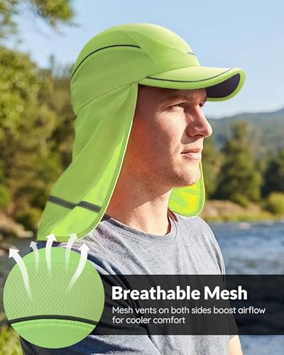 360° Reflective Work Hat with Neck Shade