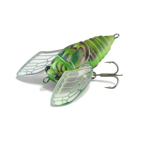 King Cicada Topwater Lure High Simulation Floating Fishing Lure with 3D Coating Realistic Foldable Wings Ultra