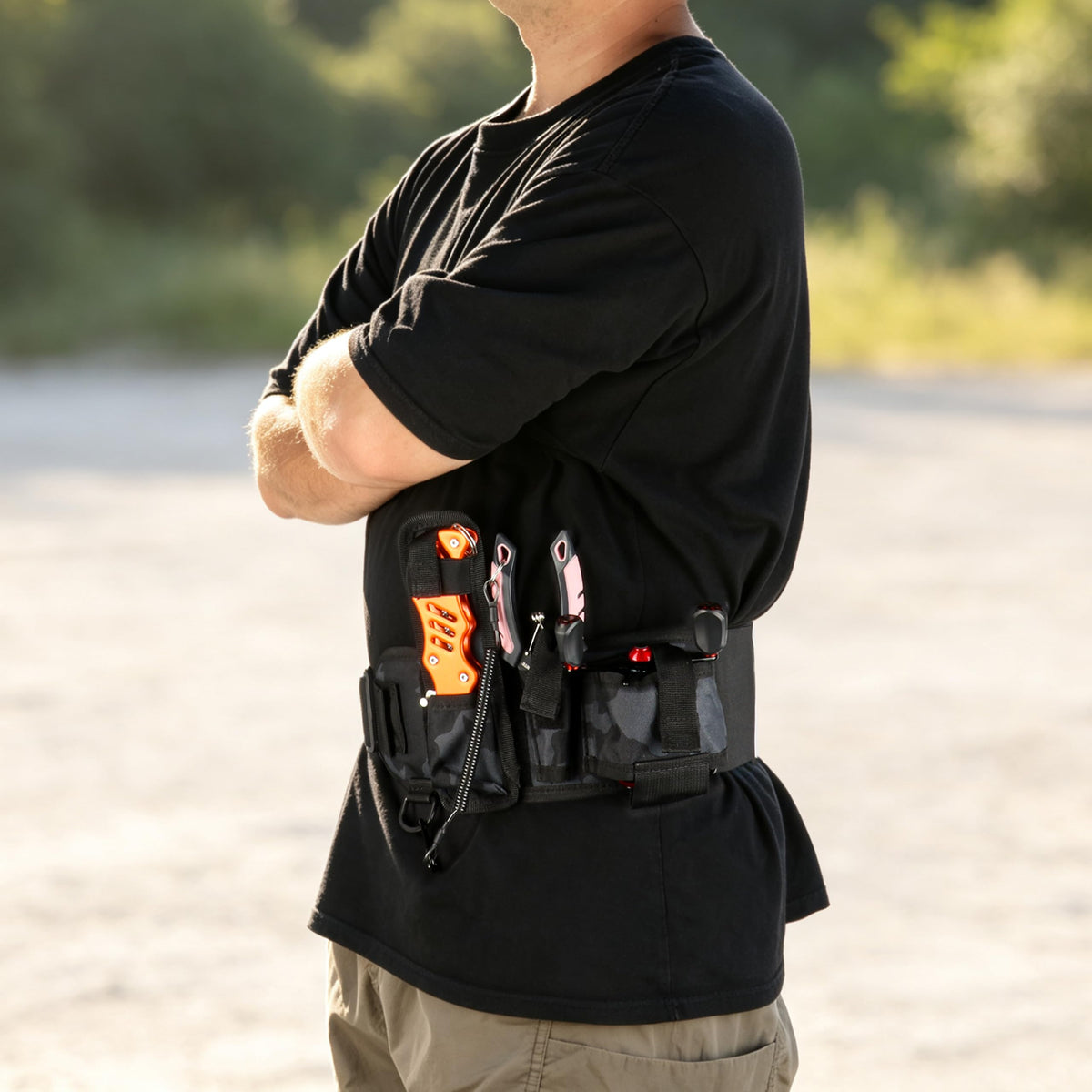 Lightweight Utility Waist Pack (Black Camo)