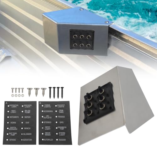 Aluminum Side Console Switch Panel Mount for Boats Bracket for Fish Finders Boat Accessories (Bracket+Switch Panel)