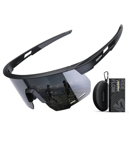 Polarized Sunglasses for Men Women (Black Frame-silver Lens)