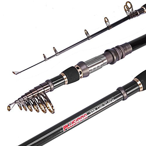 Telescopic Fishing Rod Pole Spinning Fishing Rod Carbon Fiber Travel Rod for Saltwater Freshwater Rods 1.8M 5.91Ft (ONLY Fishing rod (not include reel) / 1.8m 5.91ft)