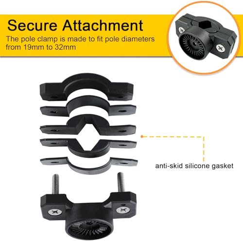 Bike Fishing Rod Holder for Bike Frame Mount (2 Carbon Black)