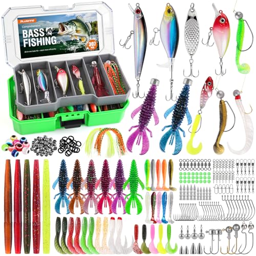 Bass Fishing Lures Tackle Box Gear Kit with Tackle Included