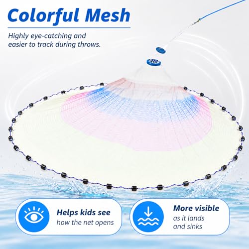 Fishing Cast Net for Kids (4.5-ft radius)