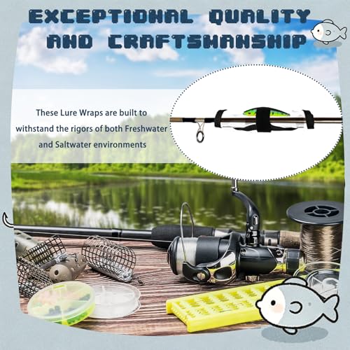 15 Pack Fishing Lure Wrap for Rod Clear PVC Lure Covers Keeps Hook Cover in 3 Sizes to Keep Hook Safe Bait Storage