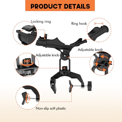 Aluminum Boat Fishing Rod Holder with V