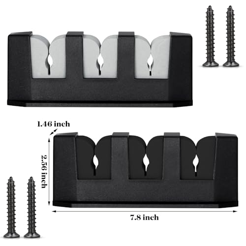 4 Pcs Rod Holders Fishing Boat Pole Holder (Black & Gray / 7.8 Inch)