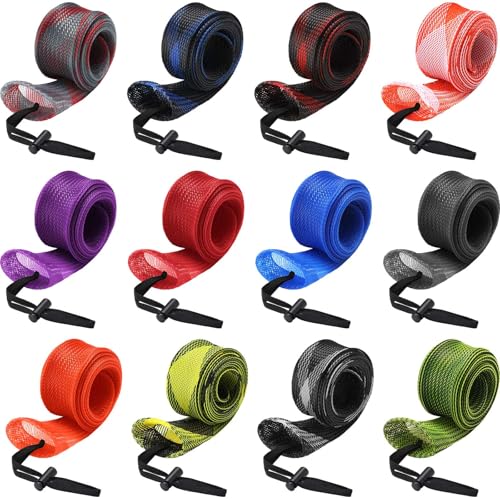 Lengthen Fishing Rod Sleeve Socks Covers Braided Mesh Rod Protector Fishing Tools Accessories for Bait Casting Sea (Dark Color / 83 x 0.12 in)