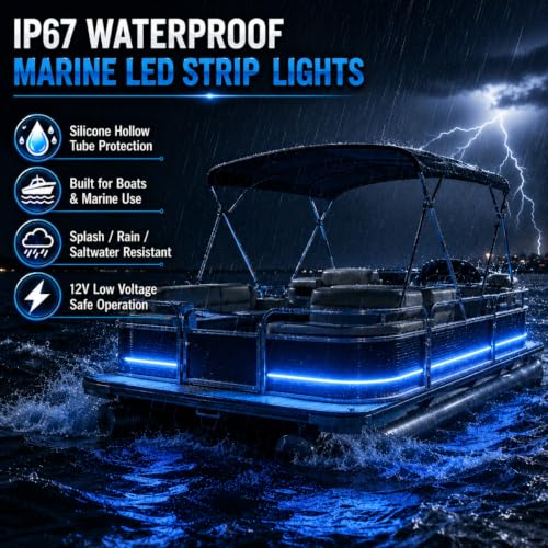 12V Green Boat LED Strip Lights